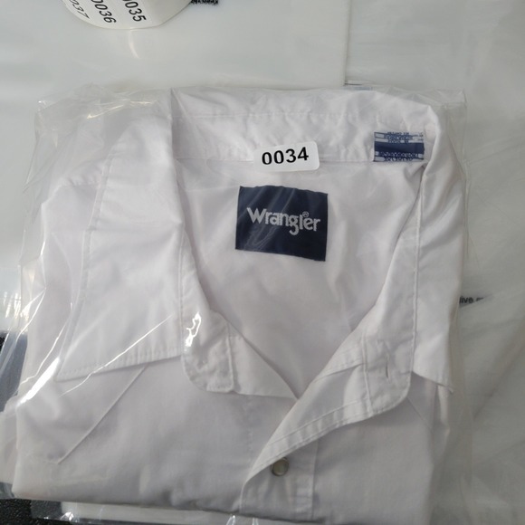 Wrangler Mens Western Snap Front Shirt White Long Sleeve 3X Big 71105WH - Picture 12 of 14